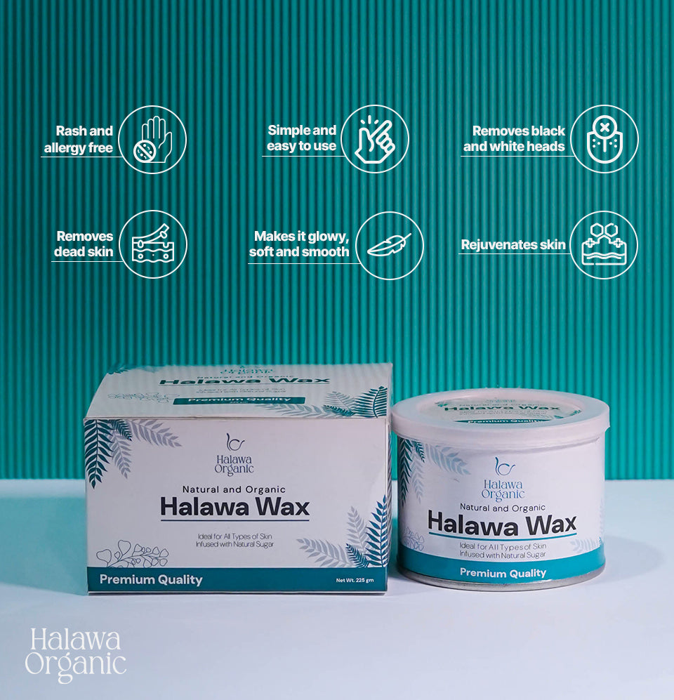 Halawa Organic Wax With After Wax Lotion Bundle 2